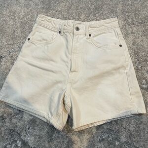 Zara white jean shorts